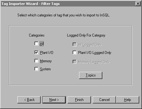 Importing and Exporting Configuration Information 77 9. Click Next. The Filter Tags dialog box appears. 10.