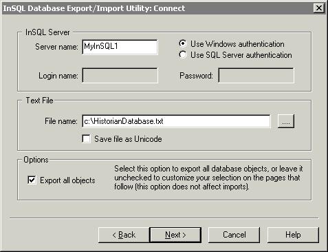 Importing and Exporting Configuration Information 89 3. Click Next. The Connect dialog box appears. 4.