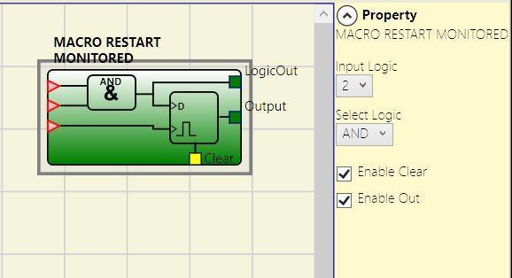 Parameters Logic Inputs: enables the selection of the number of logic inputs (from 1 to 7).