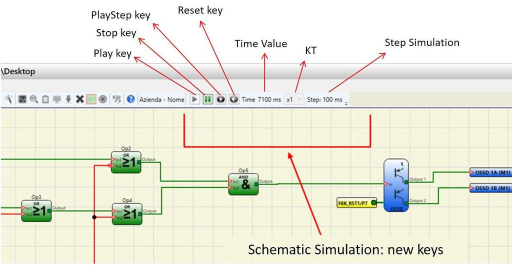 Schematic Simulation Click on the icon to start the schematic simulation.