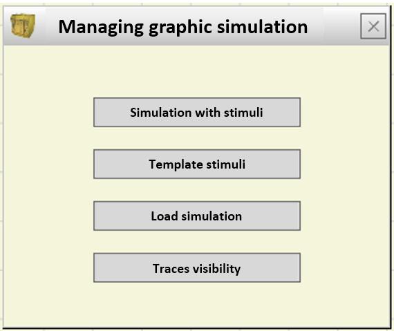 Click the "X" key (top right) to exit the graphic simulation environment. Figure 4 Example of a result of the graphic simulation.