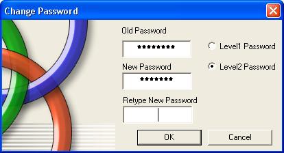 The first time the system is initialised the operator must use the password (all capital letters) Designers who know the level 2 password can enter a new level 2 password (alphanumerical, max 8