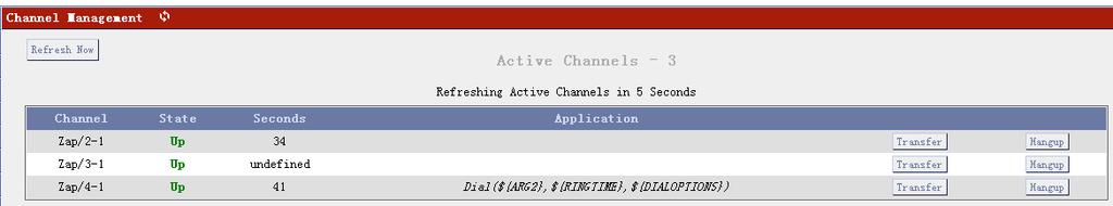 19 Active Channels The channels which are in communication status will be displayed in this component.