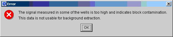 The software attempts to extract the background signal and displays the success of the extraction in a dialog box. 3. If the software displays: Calibration Update Complete The analysis is successful.