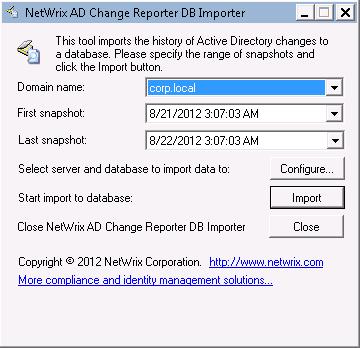 Figure 27: NetWrix DB Importer 2.