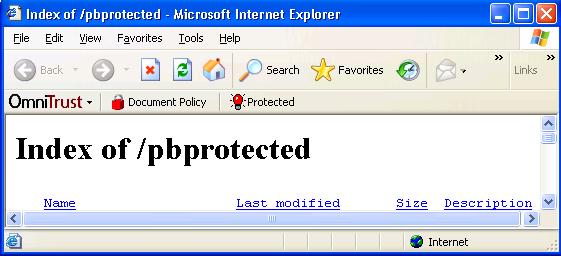 for Browser, the Protected light is in red, otherwise word Unprotected is greyed out.