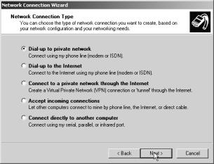 Section 2 Advanced Setup Accessing the Voice Mail from a Remote Location Creating a Dial-Up Connection (cont