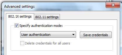 In Security tab click on Advanced Settings and check Specify authentication mode and use drop down box