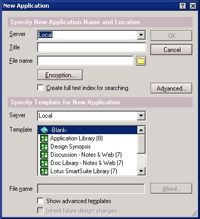 Figure 2.7: New Application Dialog Box 5. Select the Domino email server from the Server list at the top of the dialog box. 6. Enter a name for the journal mailbox in the Title field. 7.