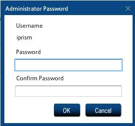 Figure 12. Set Administrator Password 11. Click Next. 12. Enter the network settings (required fields are indicated by an *). Use the information sheet as a reference. Enter the iprism Host Name.
