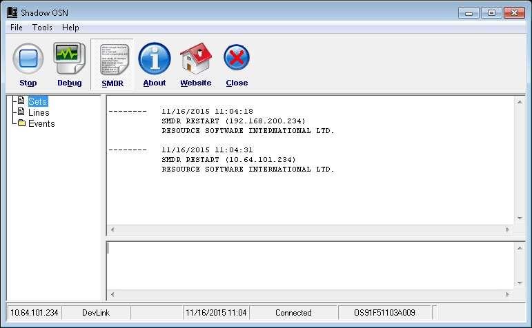 7.8. Launch Onsite Notification From the Shadow OSN server, select Start All Programs RSI Shadow OSN Avaya