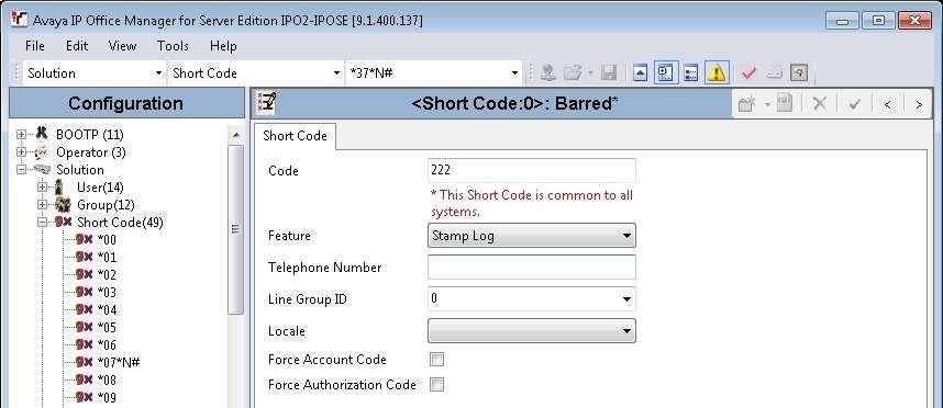 Administer Cancel Notification Short Code From the configuration tree in the left pane, right-click on Solution Short Code and select New from pop-up list to add a new common short code