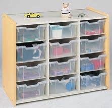 BIG BIN 1000 Series Heavy duty translucent bins in two sizes mean abundant storage flexibility from paint brushes to