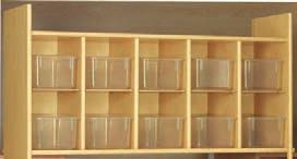10 diaper cubbies (8 1 4W x 8 1 4H x 11D). 10 translucent Tot Trays. Wall mounted companion to changing tables. 46 1 4W x 21 1 2H x 13 3 4D Wt.