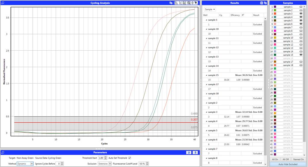 How to analyse a run on Mic qpcr Cycler (without assay function) 3.