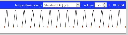 How to set up a run on Mic qpcr Cycler 7. Make sure Temperature Control is set to Standard TAQ (v3) (default setting). 8.