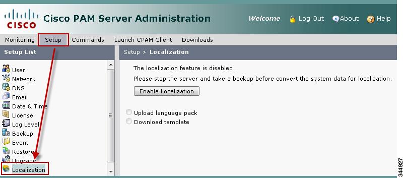Upgrade Notes for Release 1.5.0 Appendix B Localization Feature Requires Database Upgrade If you upgrade the Cisco PAM appliance from release 1.4.1 or lower to release 1.5.0 or higher, you must also upgrade the system database to support localization.