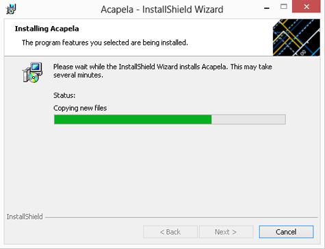 Install Acapela Software Appendix A Manual