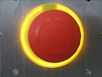 EMERGENCY-STOP Backing plate Illuminated backing plate for