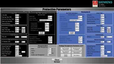 6.2 Protective Parameters All breaker Protective Parameters are viewed and set from the Protective Parameters screen for both A and B (maintenance) parameters.