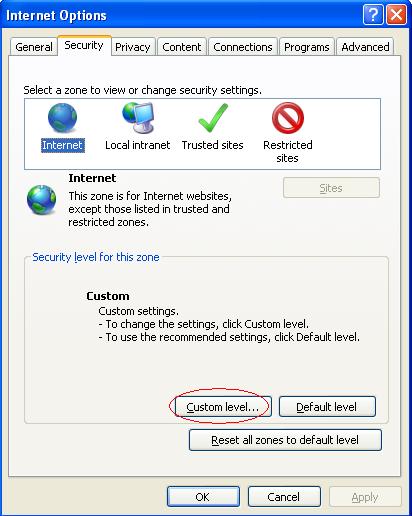 The following IE settings need to be done to launch the Workbench Login page 1) Go to Internet Explorer ToolsInternet options 2) Click on Security tab, select Internet and click on Custom level