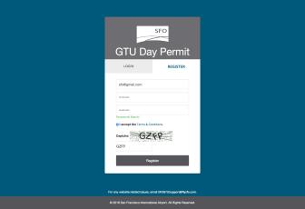 GTU Day Permit 1 Instructions for GTU Day Permit System Step 1: Account Access 1a: Register: Enter a valid email address, password and confirm password