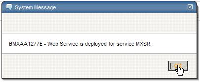 service (Select Action Deploy Web Service) Once