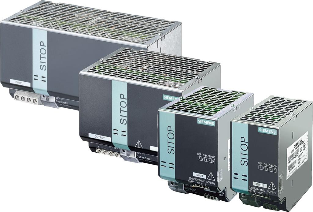Overview The 1-phase/2-phase power supply from the SITOP modular product line is a powerful, stabilized technology power supply for automated machines and systems.