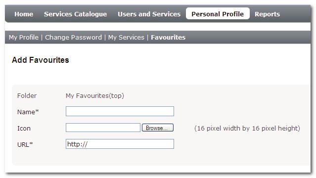 Managing Your TMC Account Adding a Favourite to a Folder To create and add your favourites to a folder: 1. Navigate to the Personal Profile--> Favourites tab. 2.