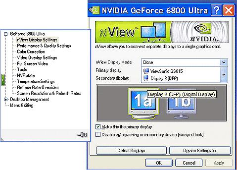 Chapter 4 Using nview Multi-Display Settings To rename a display name, follow these steps: 1 From the nview Display Settings page, right click on any of your display (monitor) icons, or click the