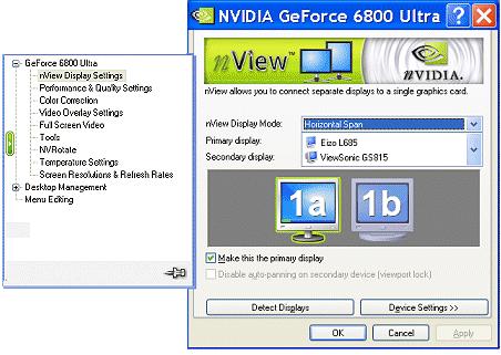 Chapter 4 Using nview Multi-Display Settings Due to operating system differences between Windows 9x and Windows NT 4.