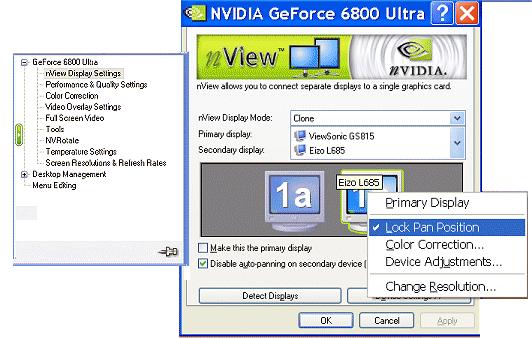 Chapter 4 Using nview Multi-Display Settings desktop on your secondary display (i.e., display 1b) to pan and scan the desktop, thus enabling the Virtual Desktop feature.