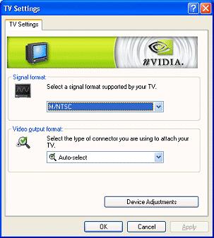 Chapter 5 Configuring Displays TV Settings 5 For additional settings, click Advanced to display the TV Settings page (Figure 5.4). See TV Settings in the next section for detailed information.