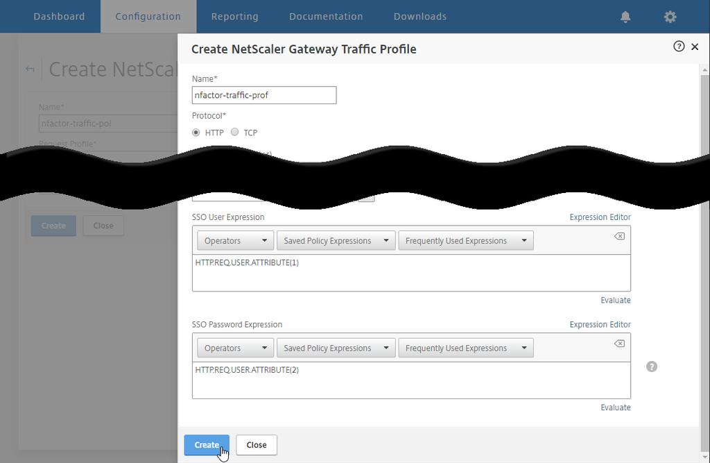 Enter a Name for the traffic profile. Enter HTTP.REQ.USER.
