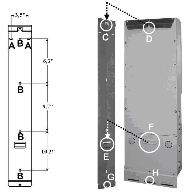Installation and Operator s Manual Page 23 of 108 Fig. 8a - MP-01 Wall Bracket Fig. 8b - MP-02 Wall Mounting NOTE.