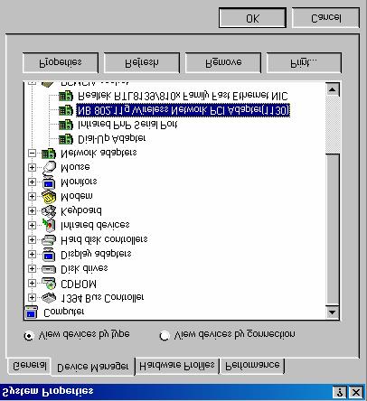 Step 6: Open Control Panel/System/Device Manager, and check Network Adapters to see if any exclamation mark appears next to the IEEE802.
