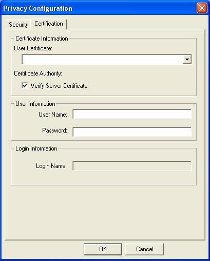 You only need to enter User Name and Password in the User information filed to authenticate (Figure 4.3).