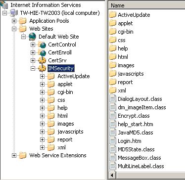 Getting Started IIS Web site COMPONENT Note: If you have Apache installed, see Figure 4-5.