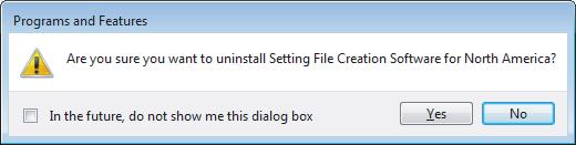 The confirmation dialog box appears. Click [Yes].