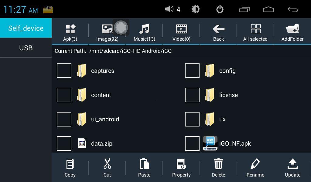 2.3 Navigation Notice: Map must be 1024*800 resolution 2.3.1 Map from SD card Customer can copy map files with folder name into unit self storage by USB. a.