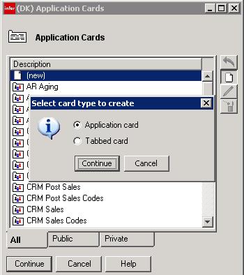 Building Application Cards & Card Files Click the white sheet to create a new card.