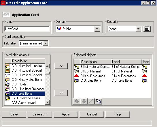 Building Application Cards & Card Files Once you have added