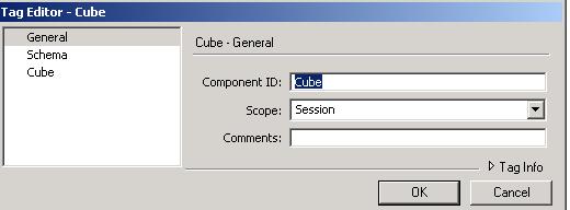 The following screen is displayed: 10 Click Cube and enter Basic and then, to accept all other defaults,