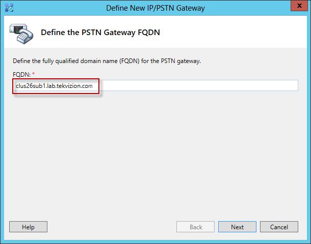 2. Set FQDN: This is the IP Address or FQDN of the CISCO