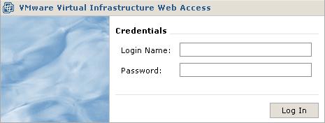 Virtual Infrastructure Web Access Administrator s Guide To log in to VI Web Access 1 Launch your Web browser.