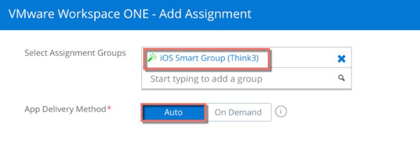 Exercise D5: Deploy the Workspace ONE Mobile Application In AirWatch Console, assign the Workspace ONE application to the previously created smart group. 1.