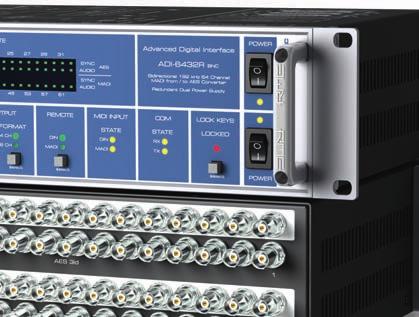 Based on RME s highly successful bidirectional MADI-AES/AES-MADI converter ADI-6432, the newly developed ADI-6432R BNC offers broadcasters ease of integration and fail-safe