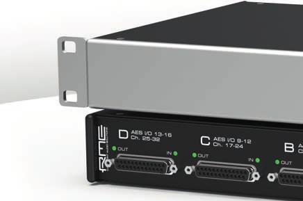 Converter 32-Channel AES/EBU to MADI Twisted Pair Converter AES3 Converter 4 AES3 D-sub connectors, configurable as: 32 audio inputs and