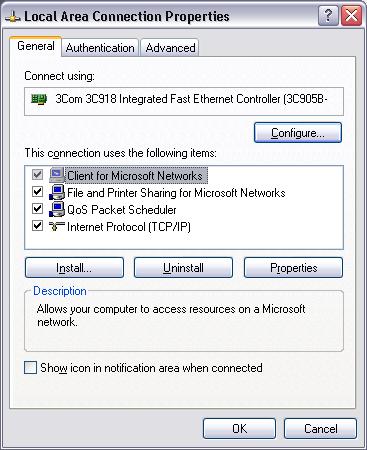 Example of TCP-IP Settings Connecting one PC and one GL900 Refer to the following settings if you are not