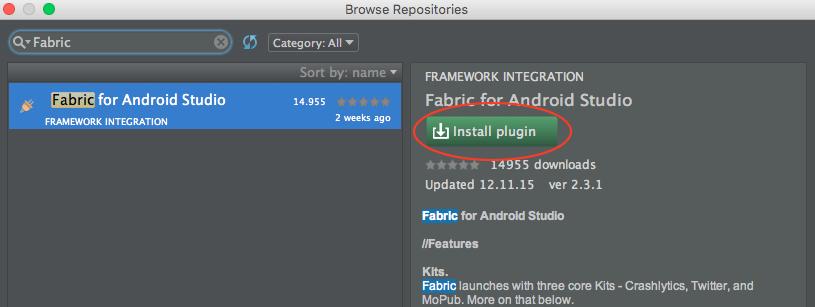 Clicking on it will reveal a UI for the Fabric Plugin, where you need to click on the